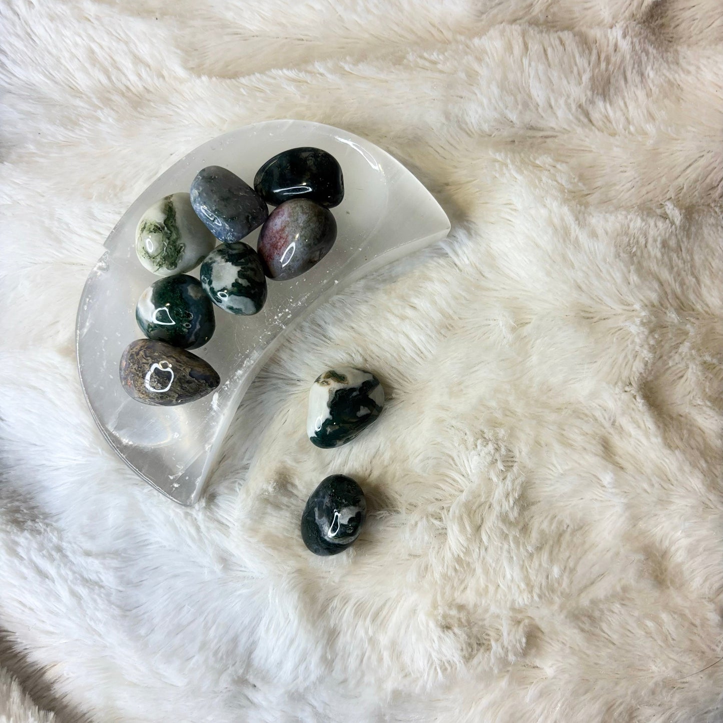 Stone Tumbled | Moss Agate