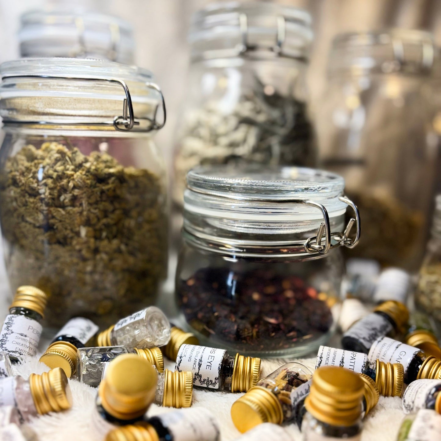 Bundle of 8 | Herbs + Stones