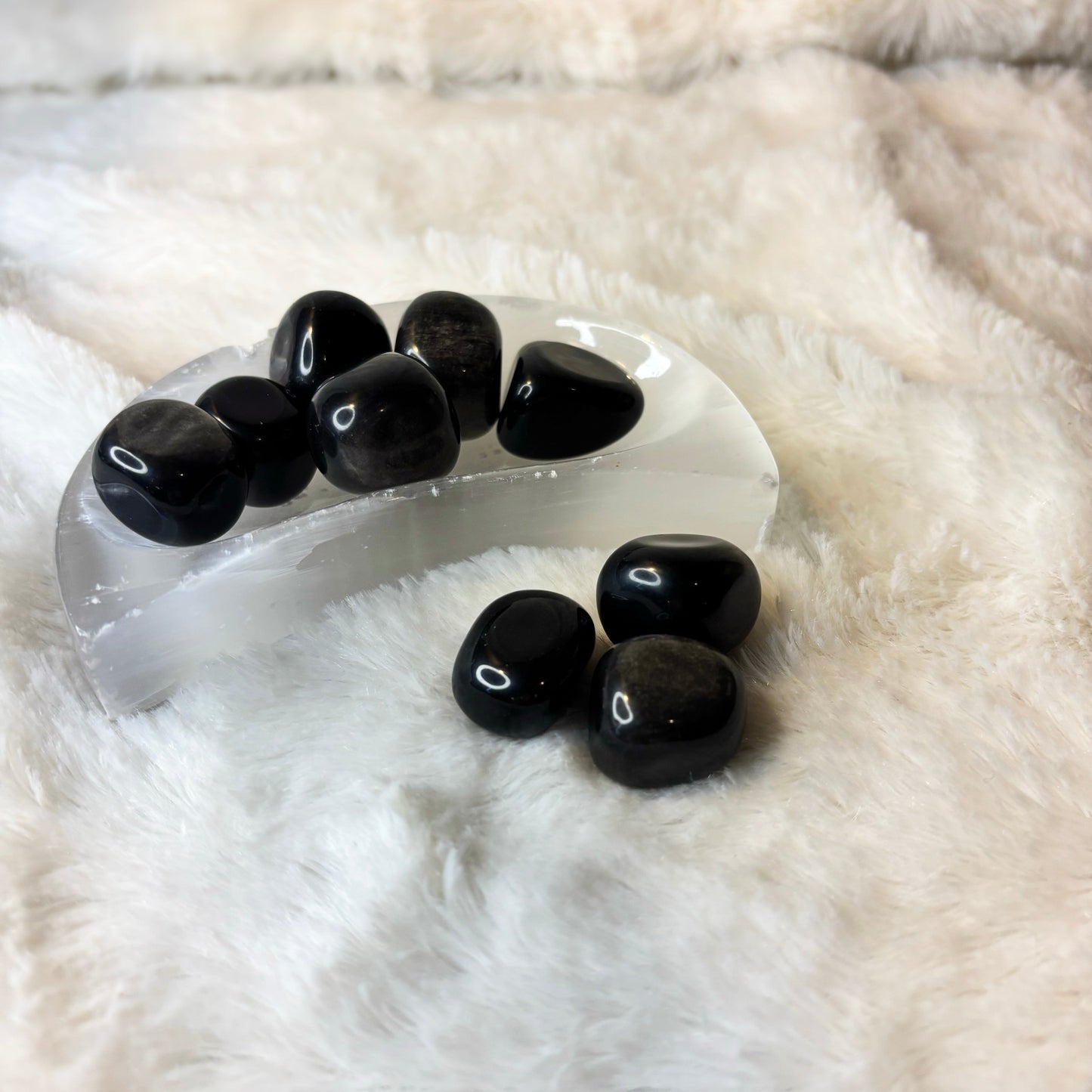 Stone Tumbled | Silver Sheen Obsidian