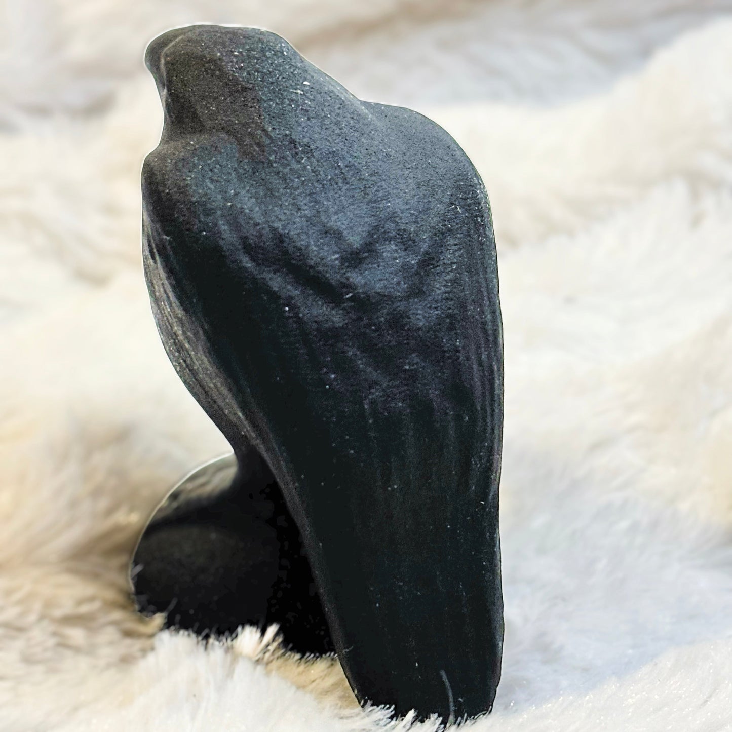 Natural Obsidian Crow