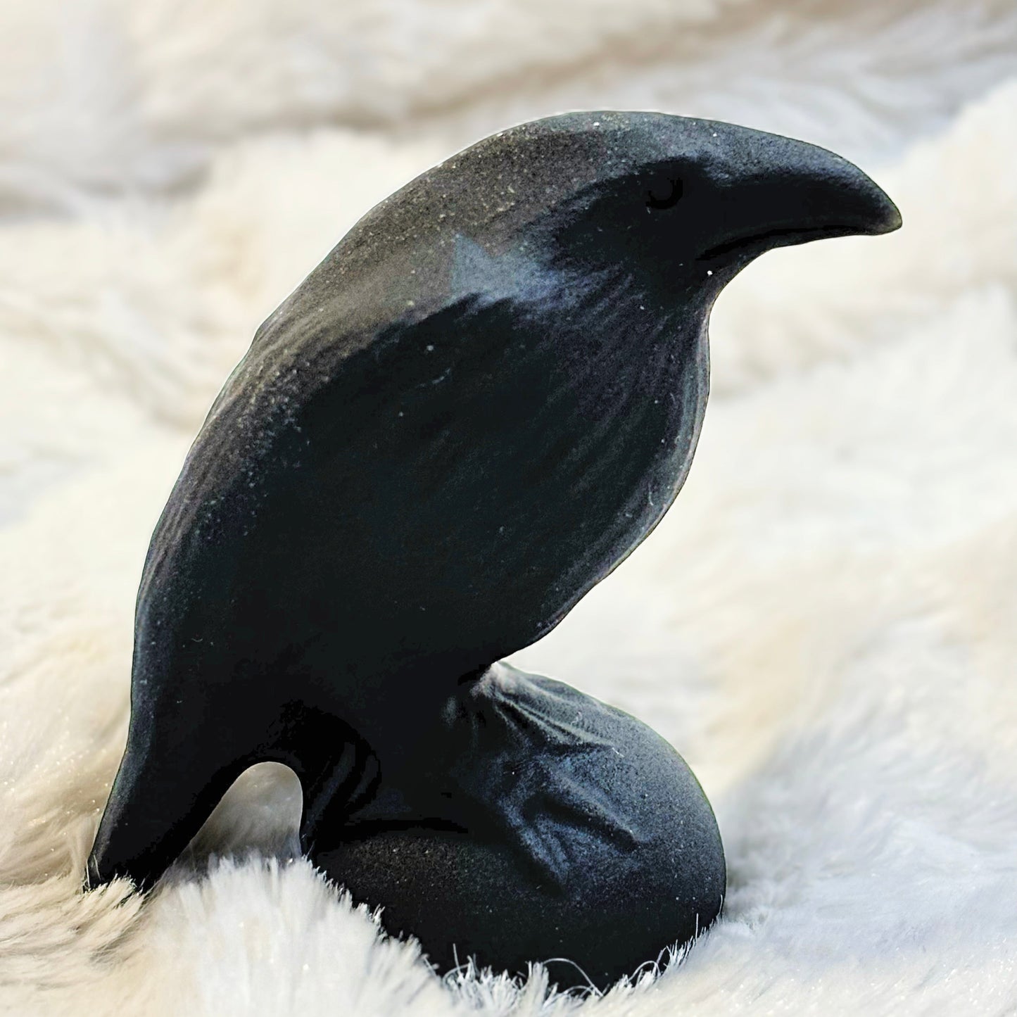 Natural Obsidian Crow