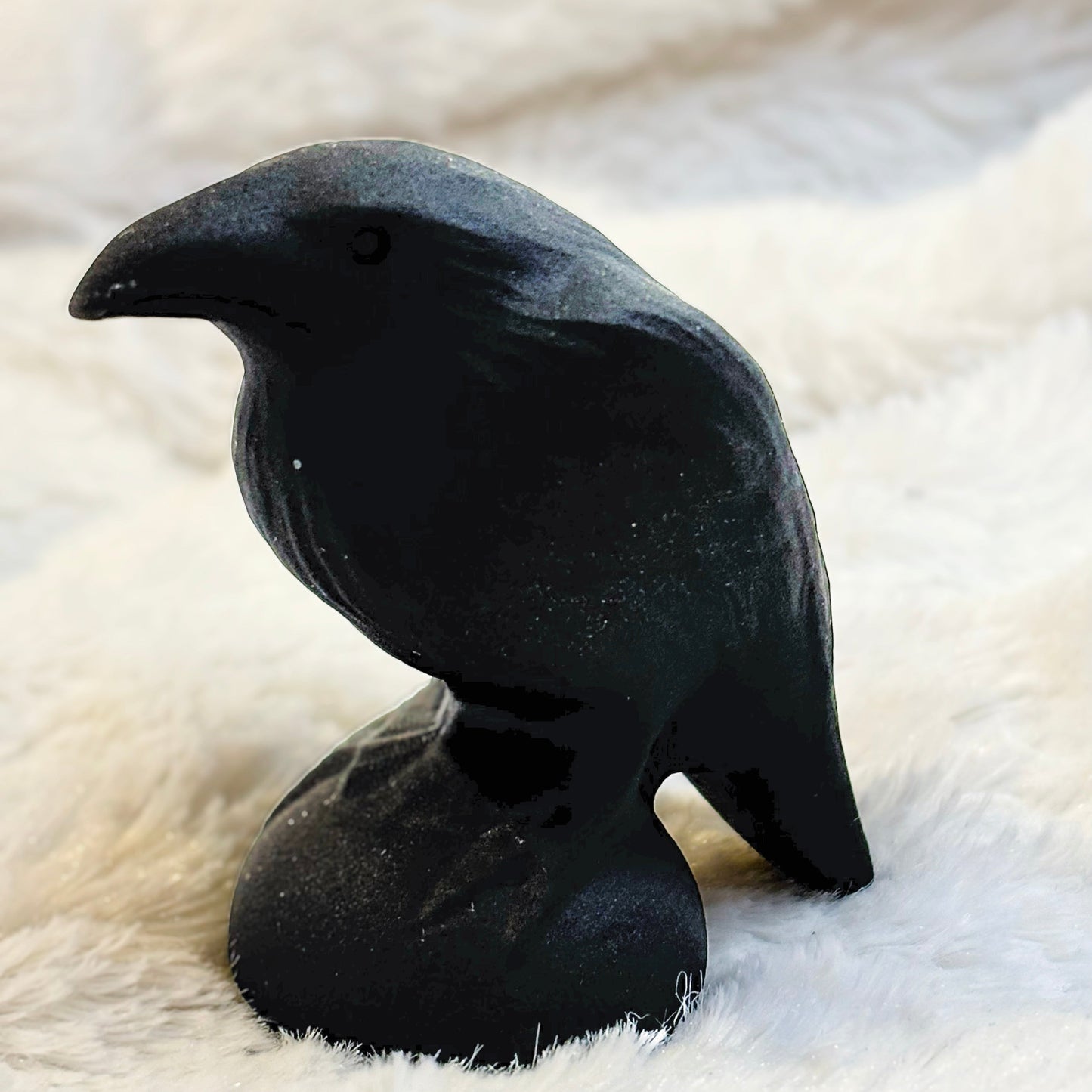 Natural Obsidian Crow