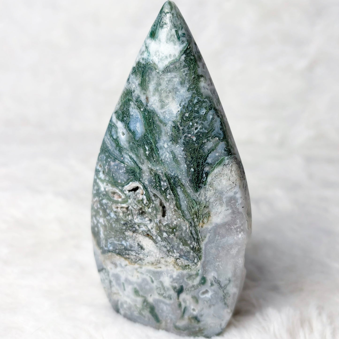 Flame | Moss Agate Geode
