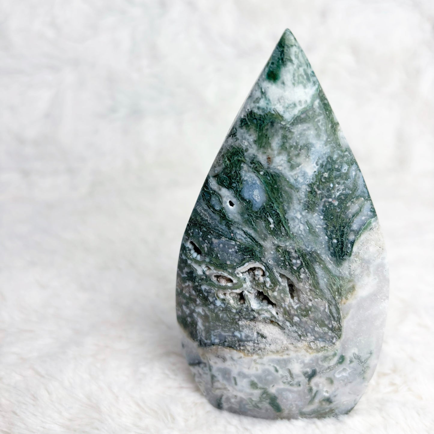 Flame | Moss Agate Geode