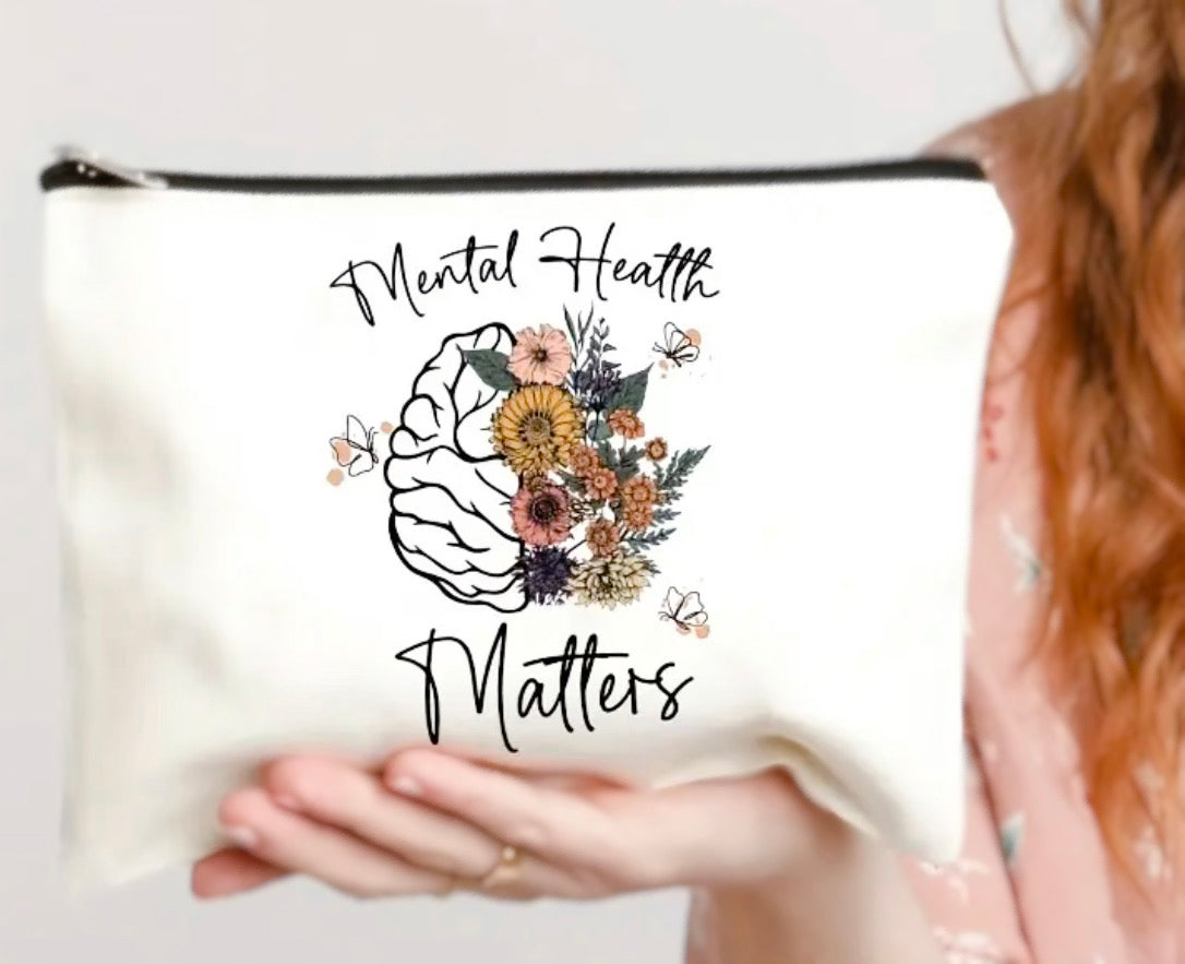 Carry Bag-Mental Health Matters Floral