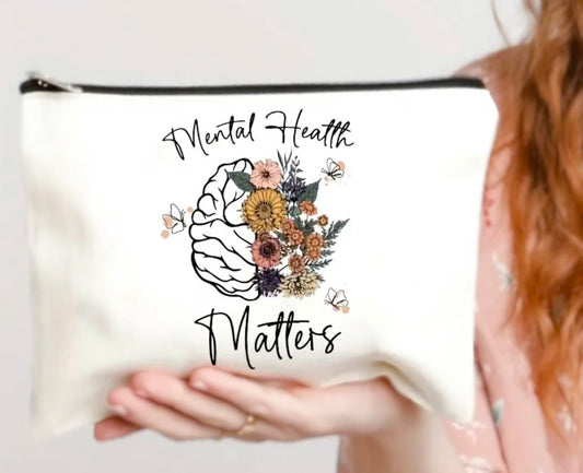 Carry Bag-Mental Health Matters Floral