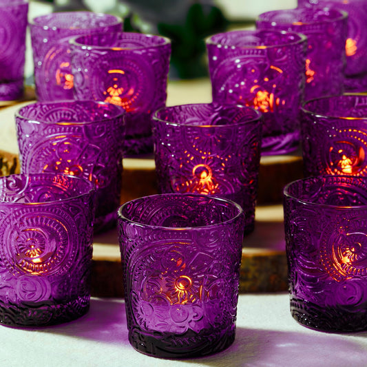 Sun, Moon, & Star Embossed Candle Holders