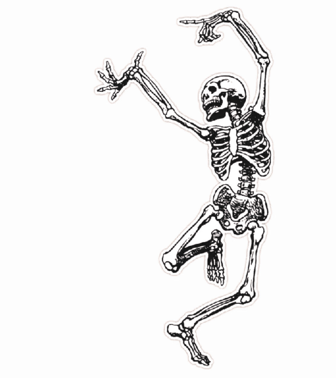 Dancing Skeleton Sticker