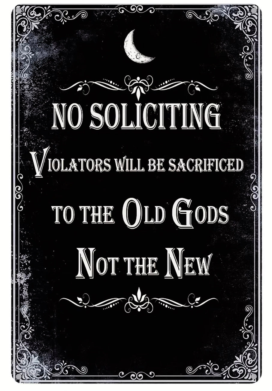 Metal Signage: No Soliciting Wall Sign