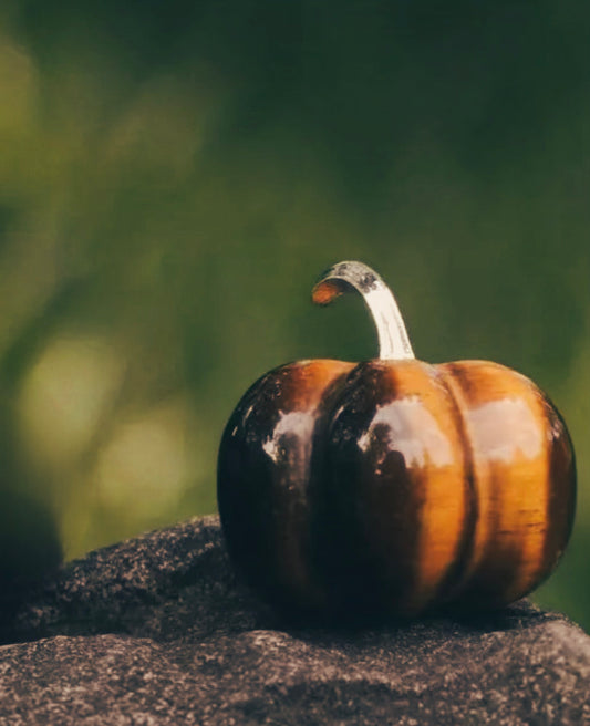 Tigers Eye Stone Pumpkin