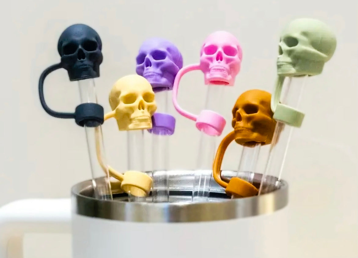 Skull Straw Toppers