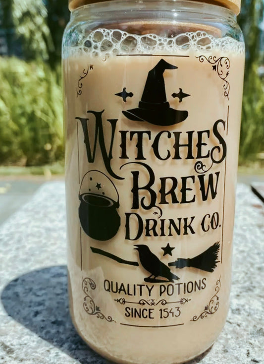 Witches Brew Drink Co. Cup With Bamboo Lid And Straw