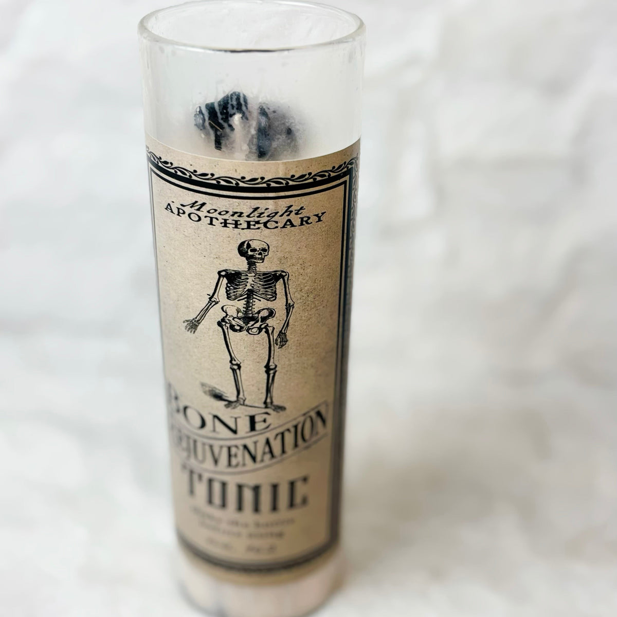 Candle on white background