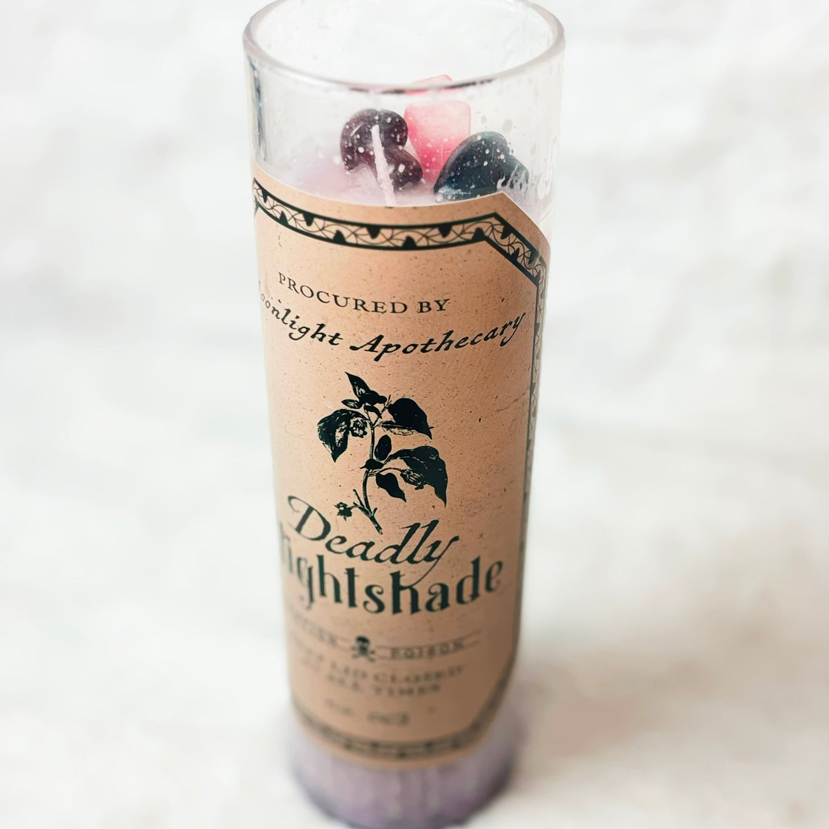 Candle on white background