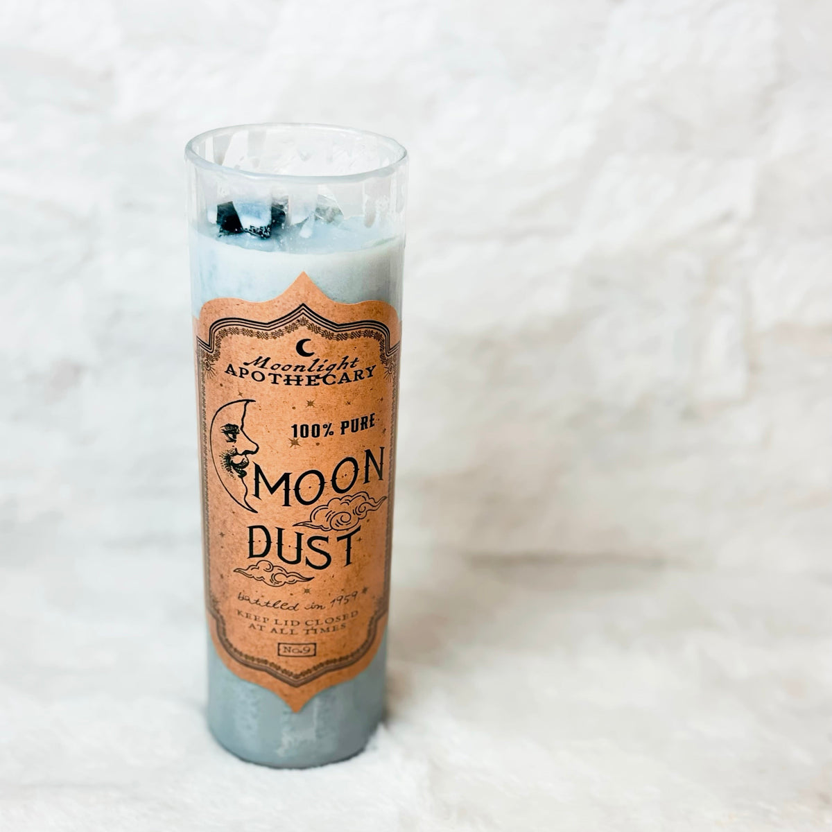 Candle on white background