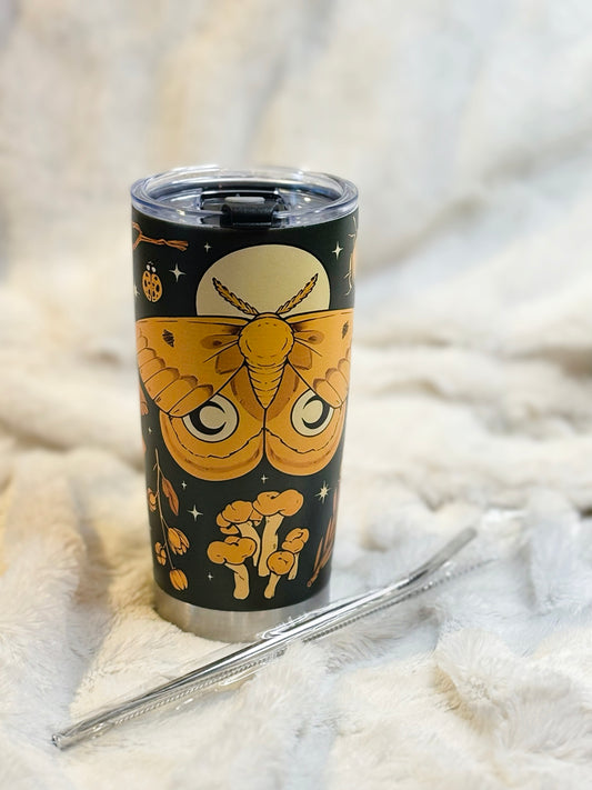 Vintage Moth Tumbler