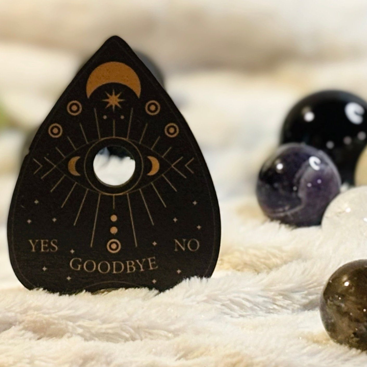 Planchette Holder + Crystal Sphere Set