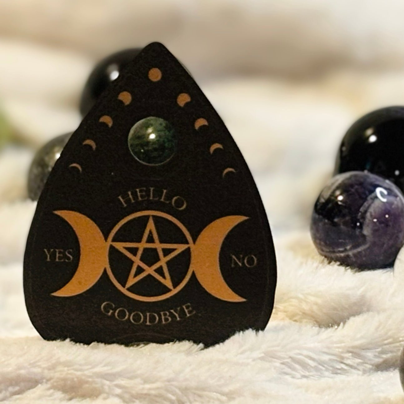 Planchette Holder + Crystal Sphere Set