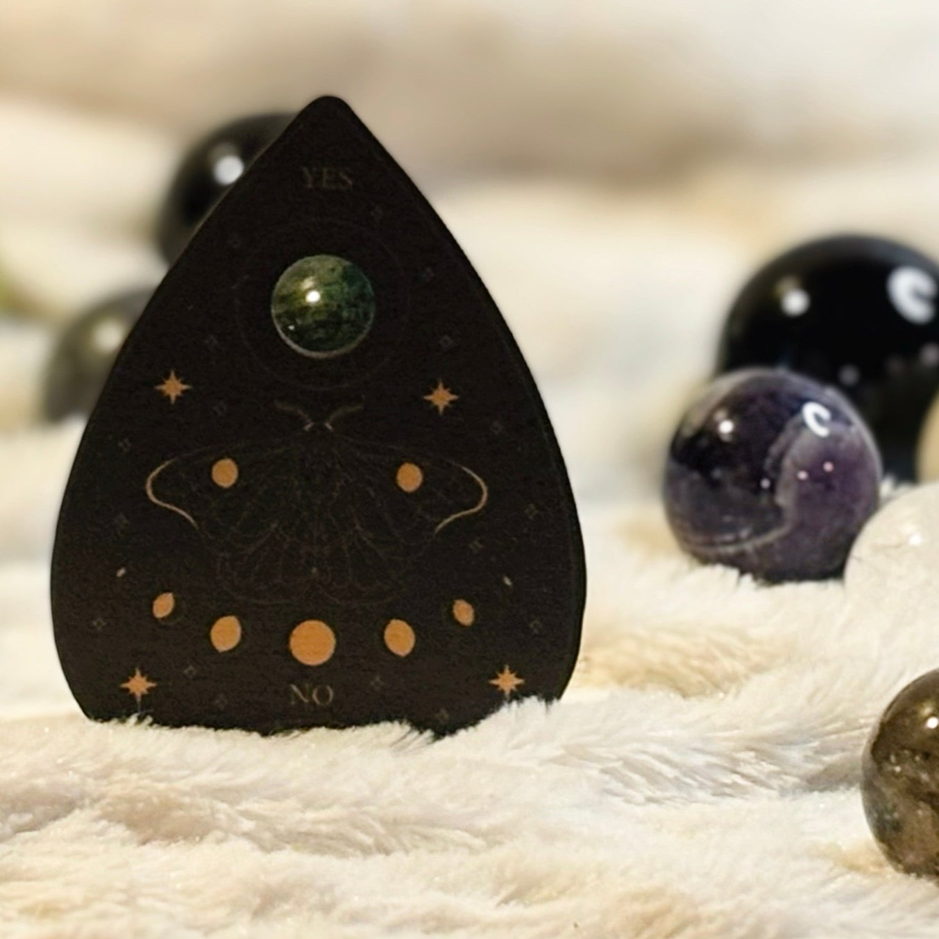 Planchette Holder + Crystal Sphere Set