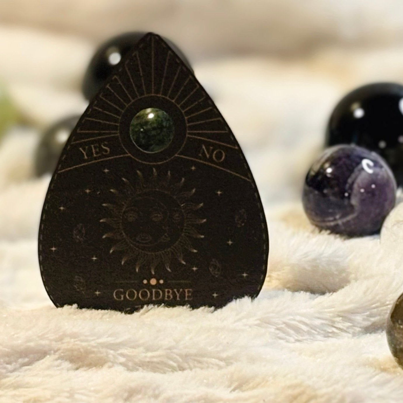 Planchette Holder + Crystal Sphere Set