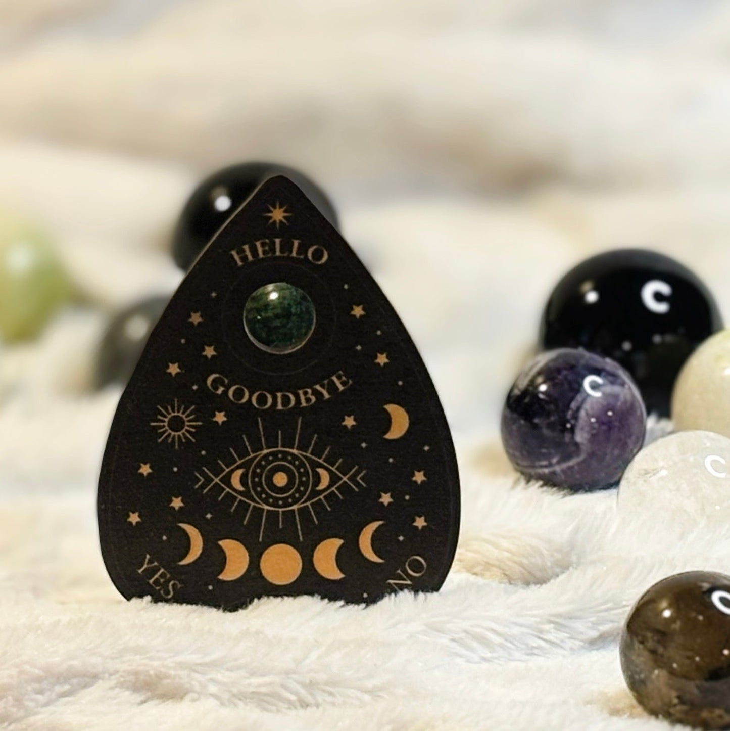 Planchette Holder + Crystal Sphere Set