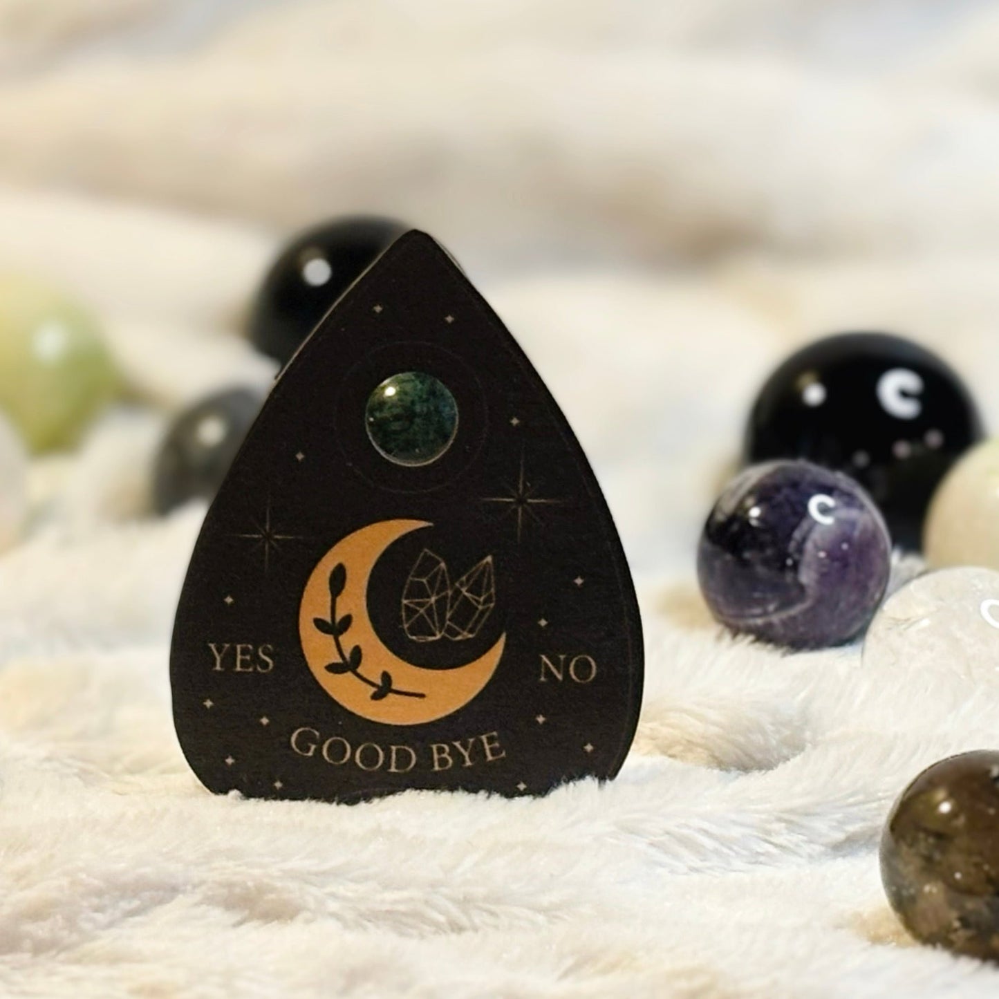 Planchette Holder + Crystal Sphere Set