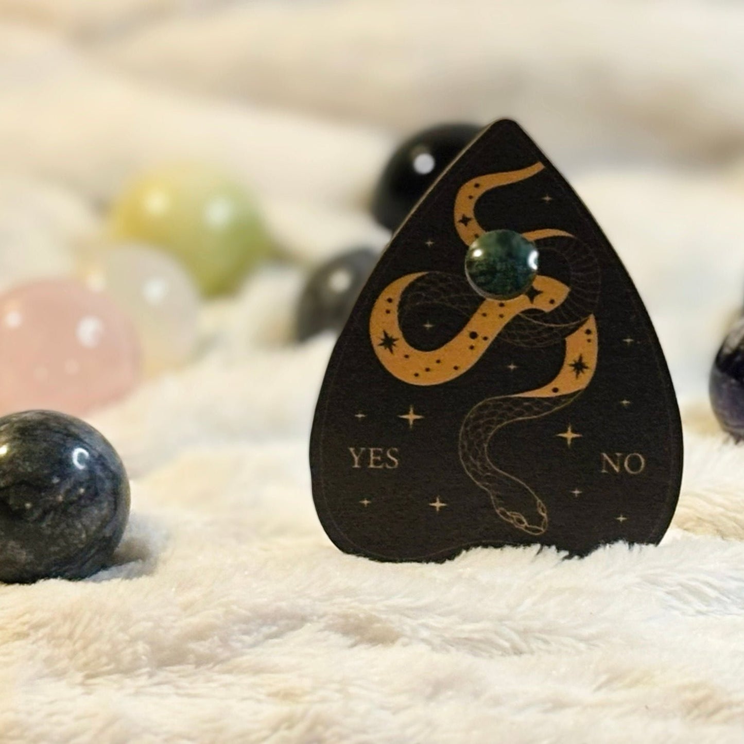 Planchette Holder + Crystal Sphere Set