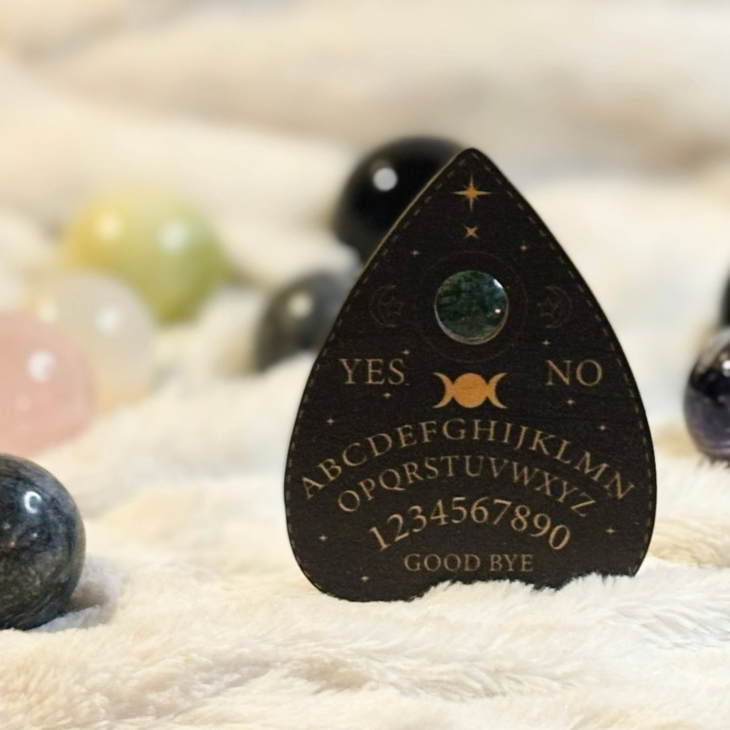 Planchette Holder + Crystal Sphere Set