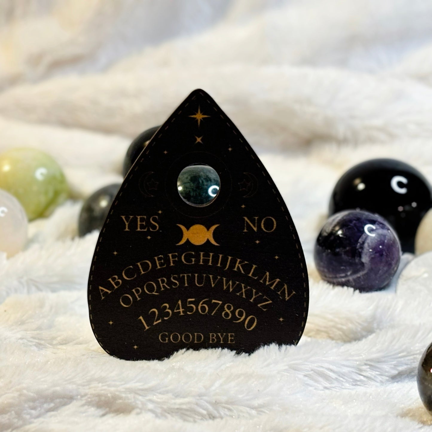 Planchette Holder + Crystal Sphere Set