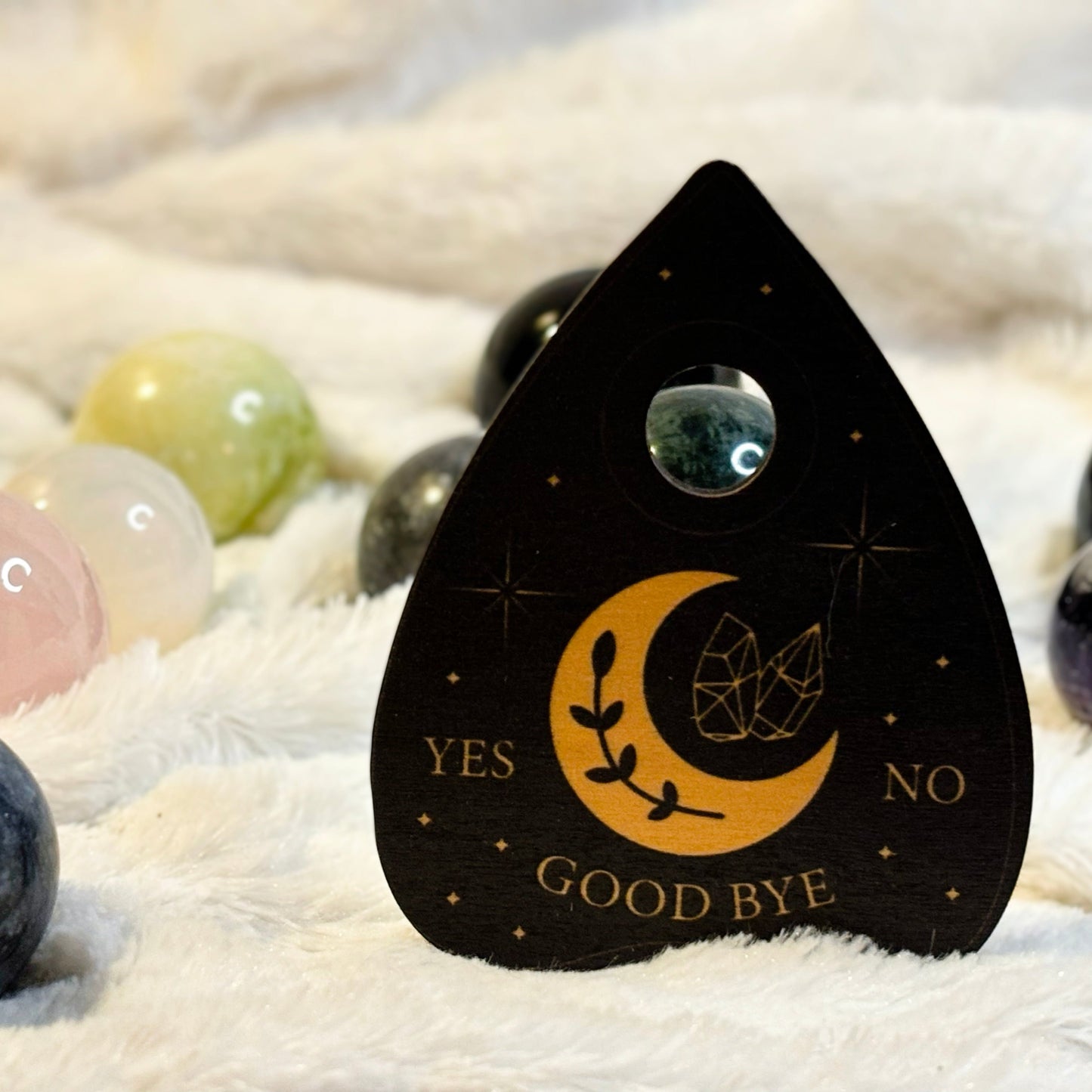 Planchette Holder + Crystal Sphere Set