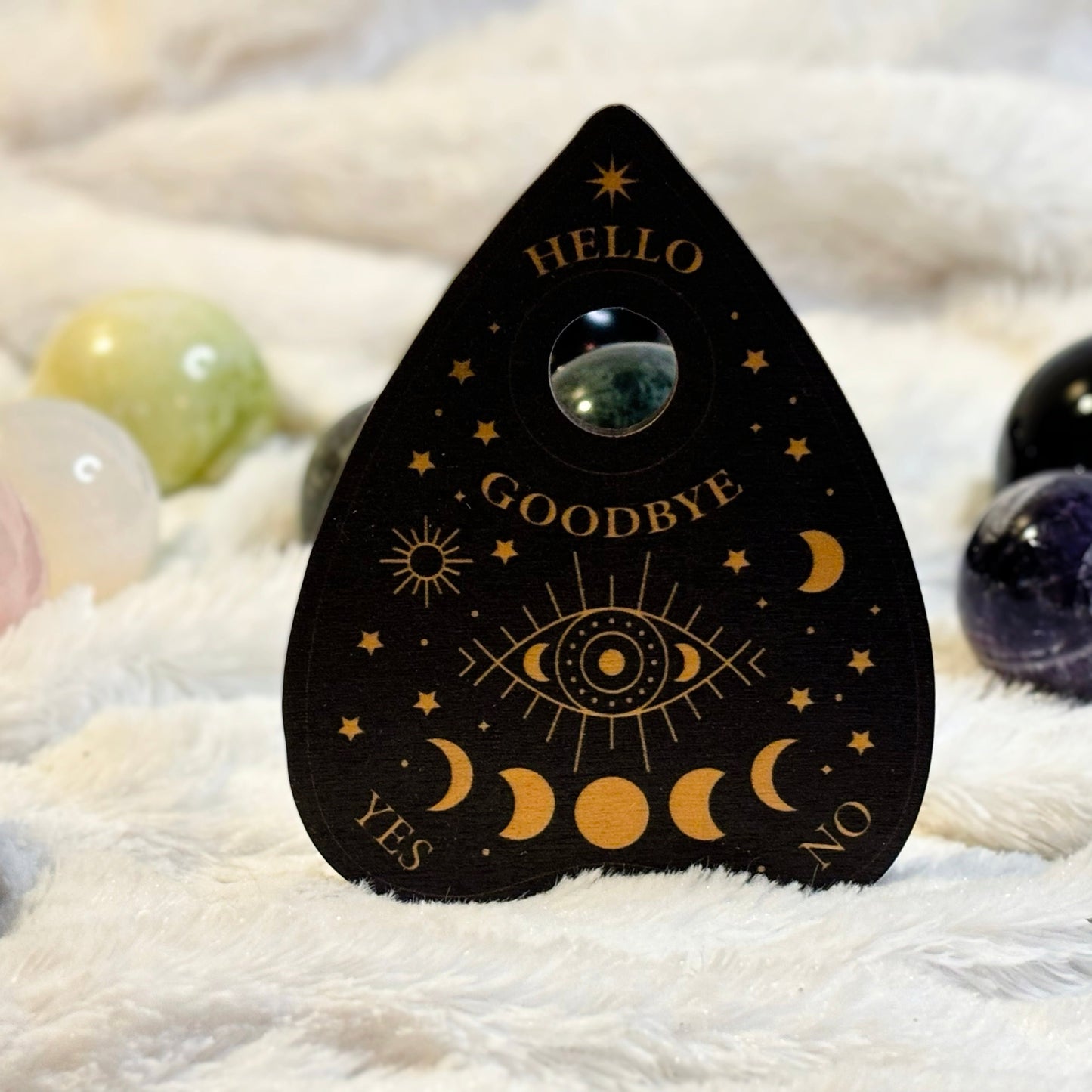 Planchette Holder + Crystal Sphere Set