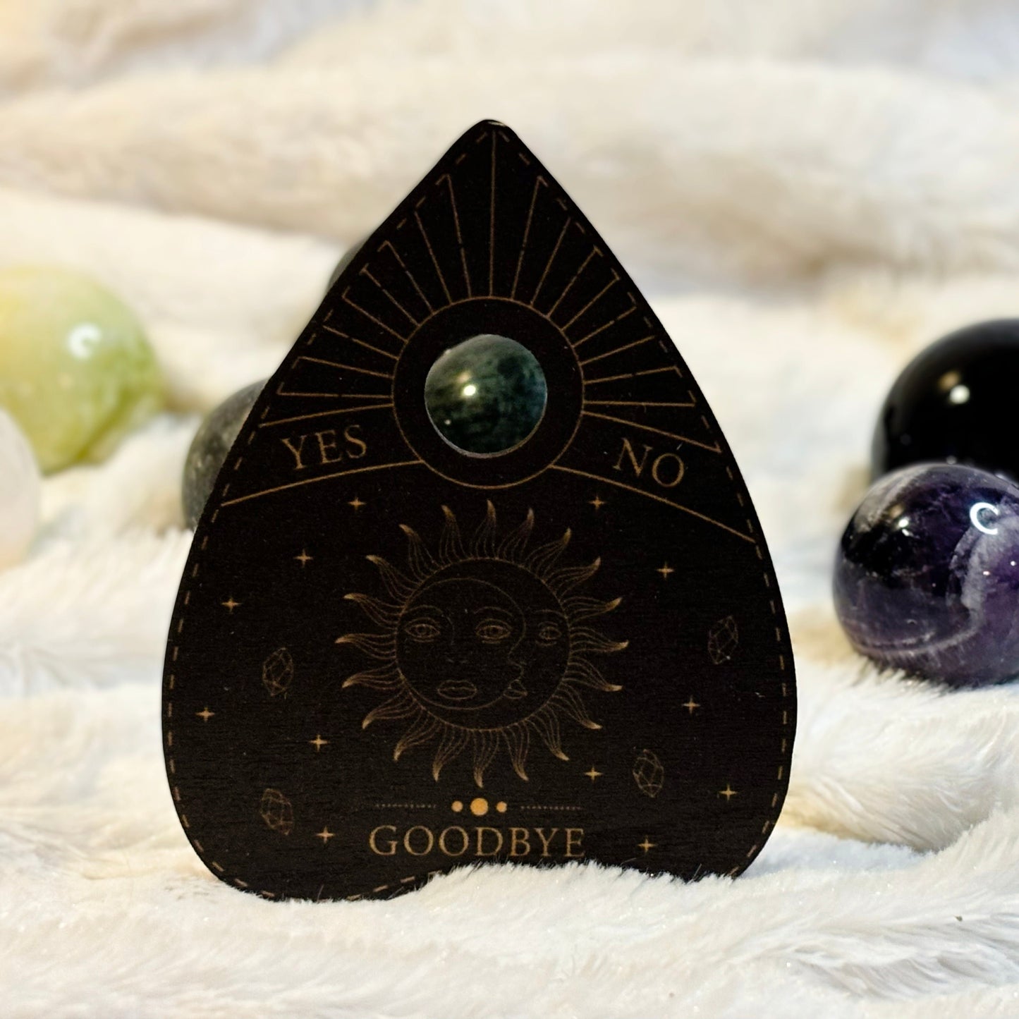 Planchette Holder + Crystal Sphere Set