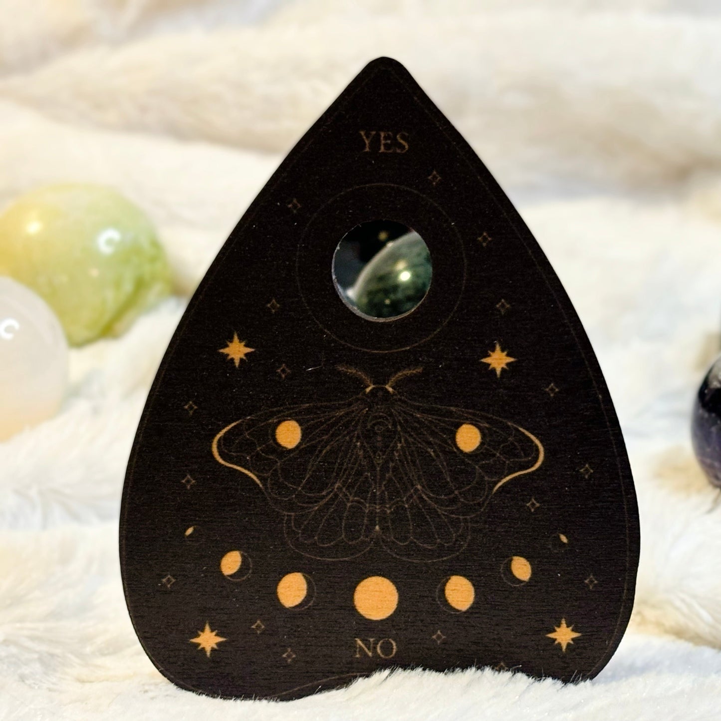 Planchette Holder + Crystal Sphere Set