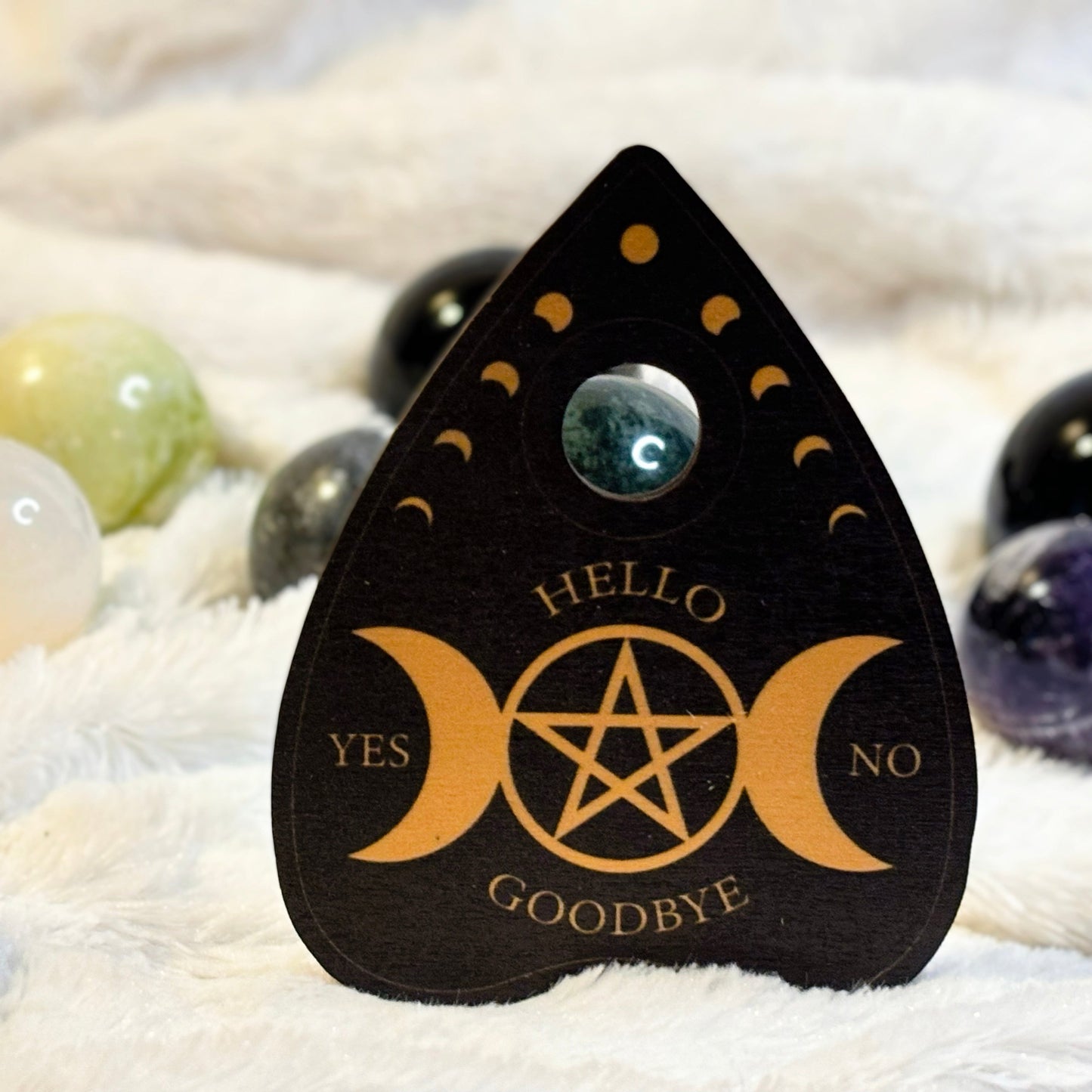 Planchette Holder + Crystal Sphere Set