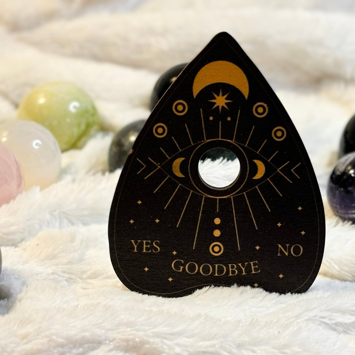 Planchette Holder + Crystal Sphere Set