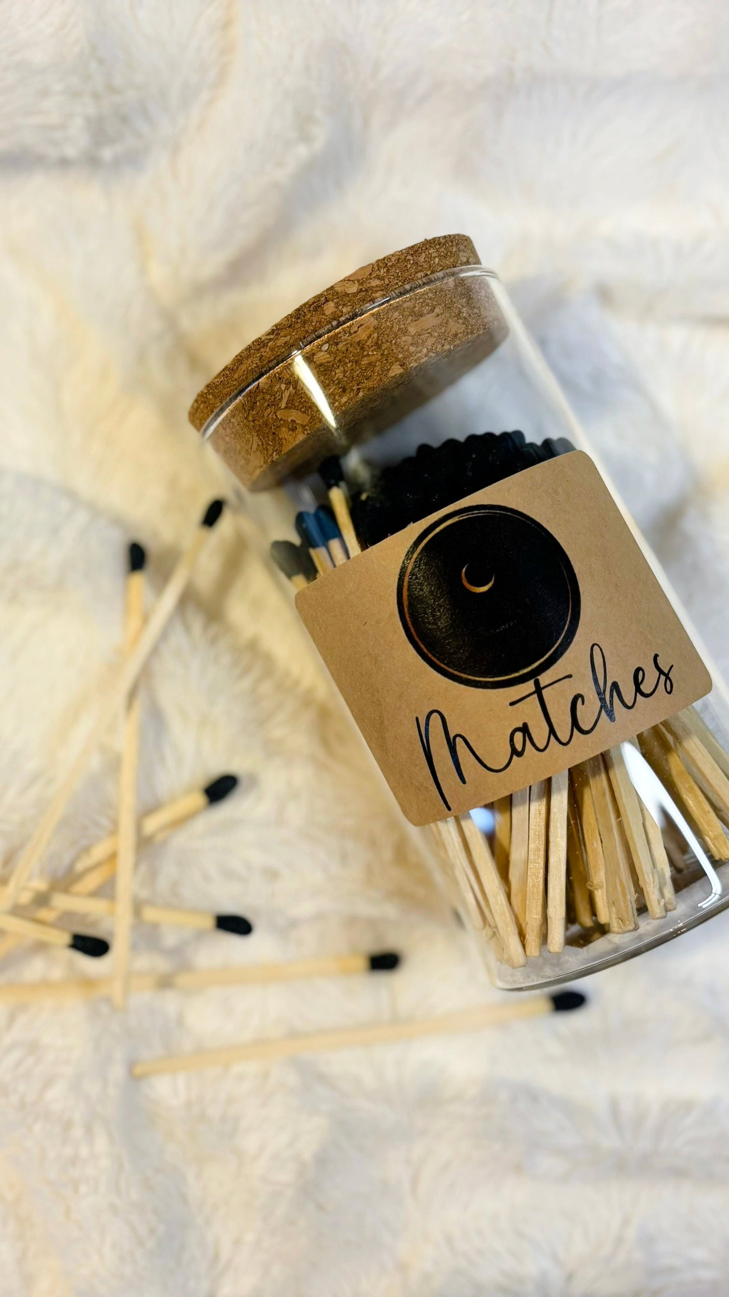 Matches + Refillable Glass Jar