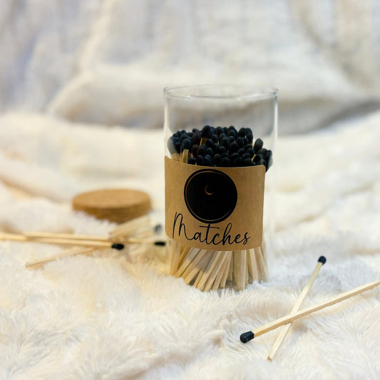 Matches + Refillable Glass Jar