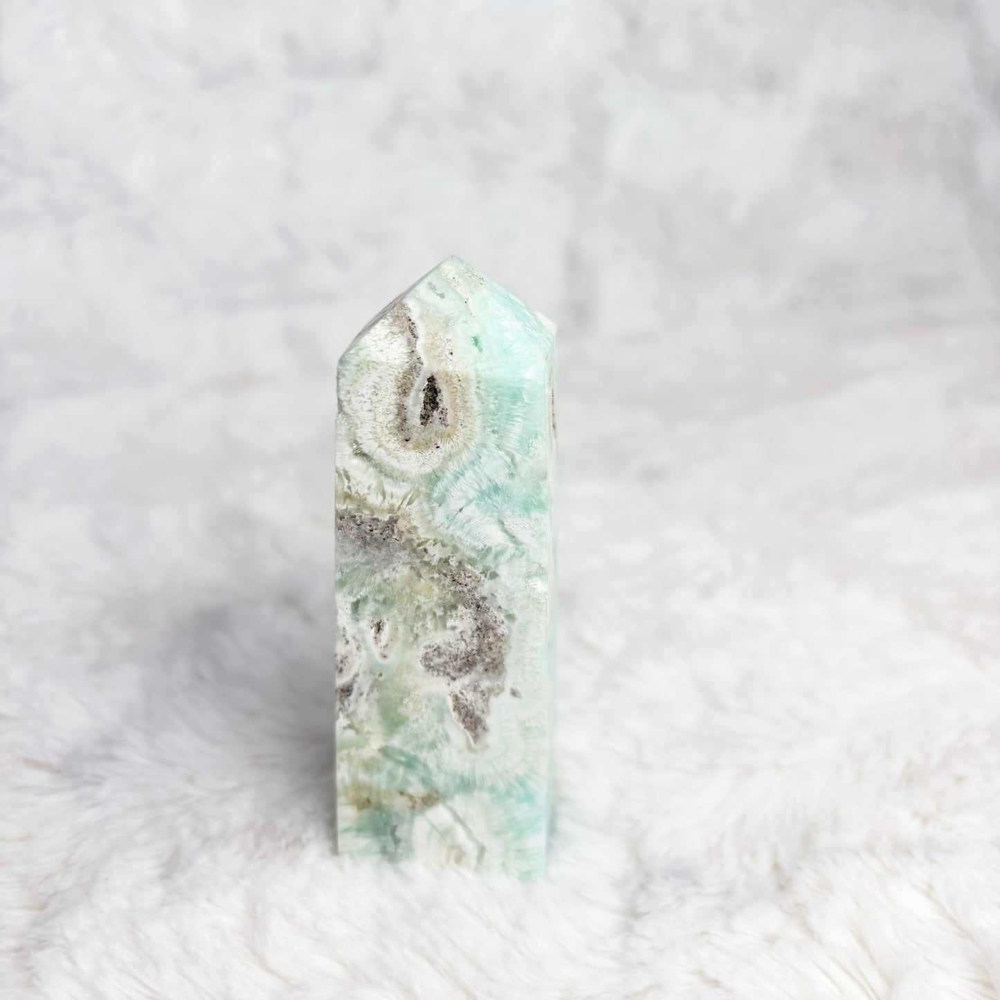 Obelisk | Blue Aragonite + Hemimorphite Geode