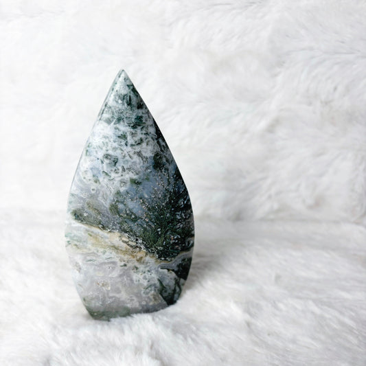 Flame | Moss Agate Geode