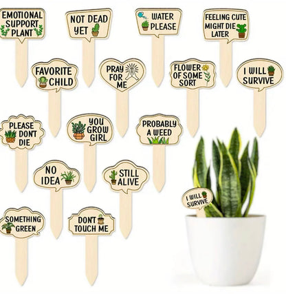 Funny Plant and Herb Labels (15 Pieces)