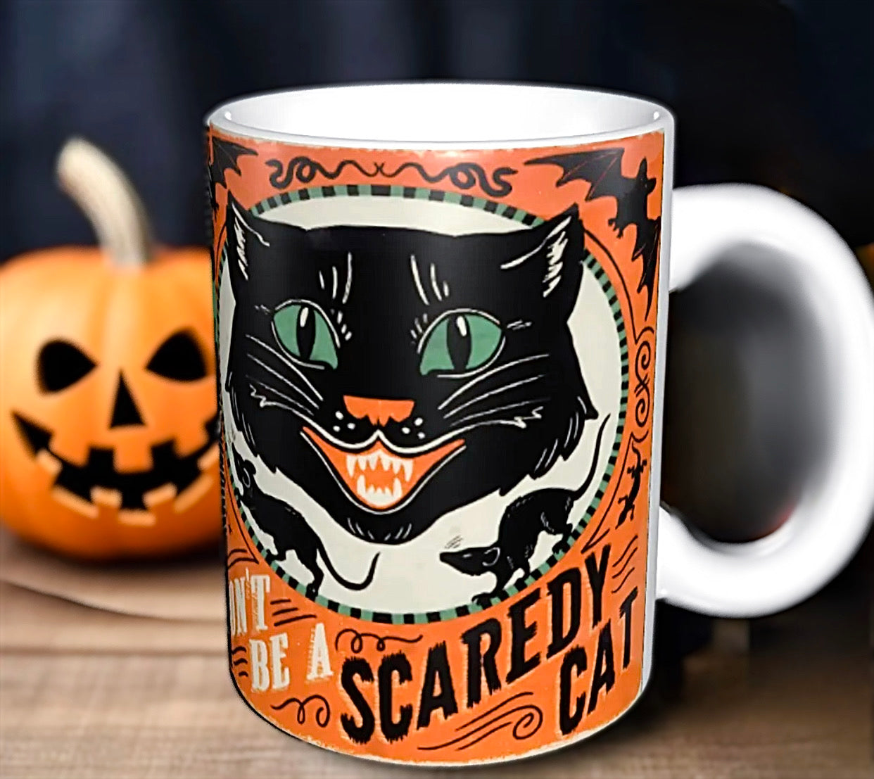 Don't Be A Scaredy Cat Mug