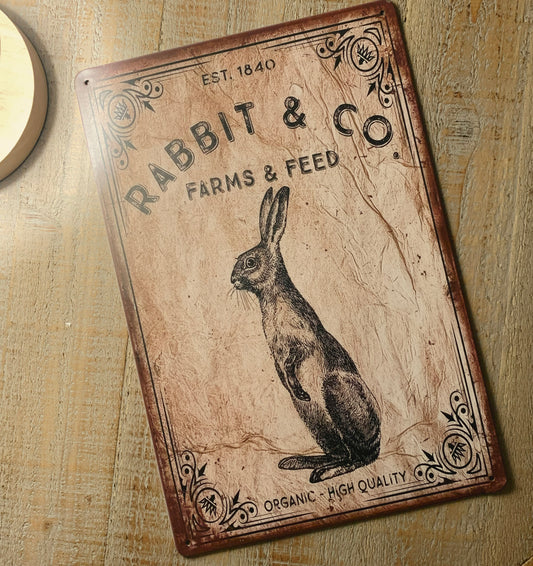 Metal Signage: Rabbit & Co.