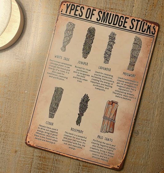 Metal Signage: Types Of Smudge Sticks