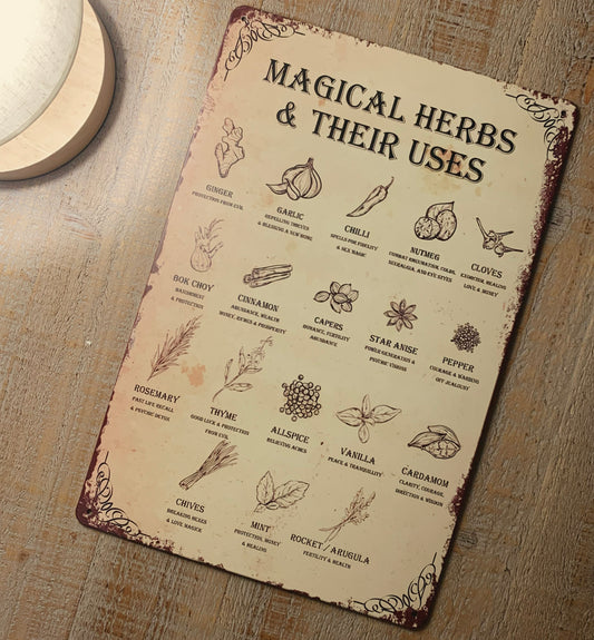 Metal Signage: Magical Herbs And Their Uses