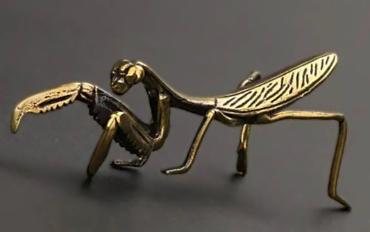 Vintage-Style Brass Mantis