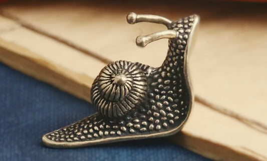 Vintage-Style Brass Snail