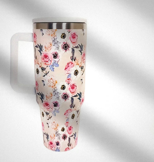 Peony 40 oz Tumbler With Straw