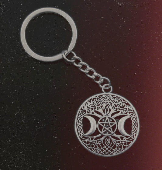 Triple Moon Keychain