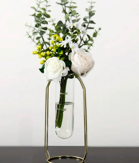 Gold & Glass Propagation Vase