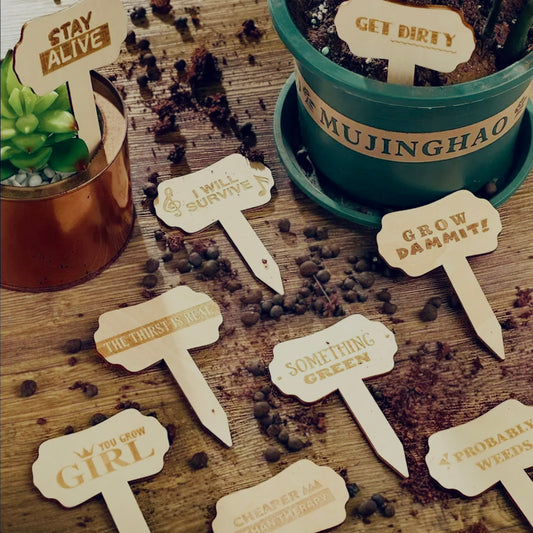 Amusing Plant and Herb Labels (24 Pieces)